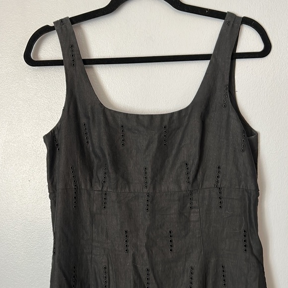Oscar De la Renta Linen tank sheath dress size 10P - Picture 3 of 6